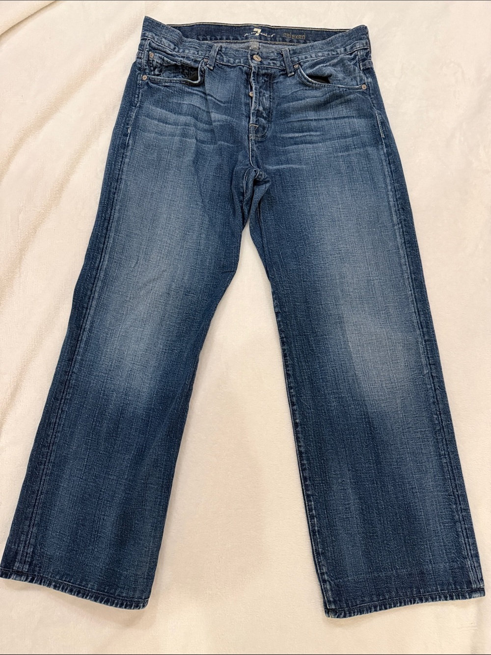 7 For All Mankind Women's Bootcut Jeans in Medium Blue Wash